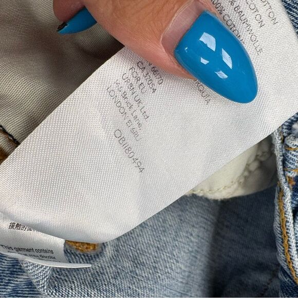 FREE PEOPLE Vixen Cigarette Jeans Vintage Indigo Blue Denim Distressed Size 29 - Picture 9 of 10